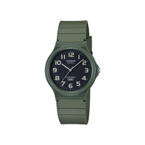 Casio Men's Analog Watch MQ-24UC-2B Army Green Resin Band Watch for mens