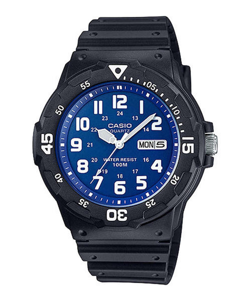 Casio Men's Analog Watch MRW-200H-2B2V Blue Dial with Black Resin Band Watch for Men