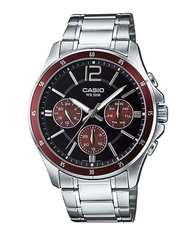 Casio Men's Analog MTP-1374D-5AV Stainless Steel Band Casual Watch