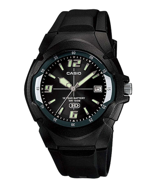 Casio Men Analog Watch MW-600F-1A Black Resin Strap