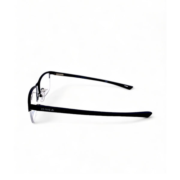 2.5 NVG OPH Men's Rectangle Frame Black Metal Optical Frame with Demo Lens OPH1100208