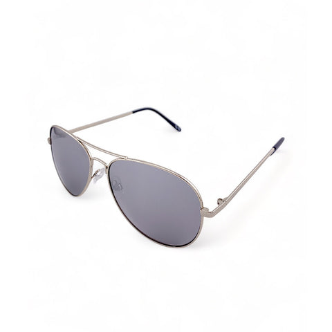 2.5 NVG Men's Aviator Frame Silver Metal UV Protection Sunglasses SCM010