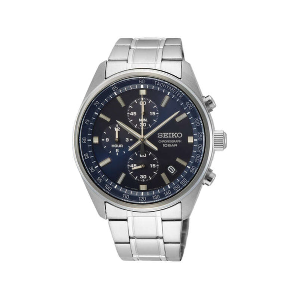 Seiko Men Chronograph Diver Watch SSB377P w. Silver Stainless Steel Strap