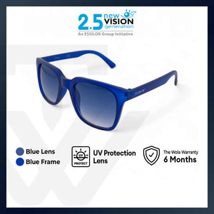 2.5 NVG Kids's Rectangle Frame Blue Plastic UV Protection Sunglasses SUNSC1130505