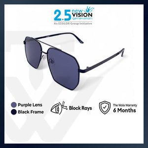 2.5 NVG Men's Aviator Frame Grey Metal UV Protection Sunglasses SUNSC15202