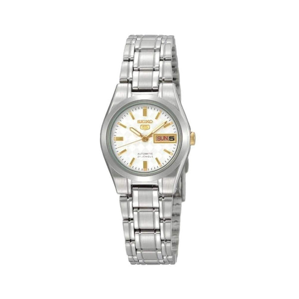 Seiko 5 21 Jewels Women Automatic Watch SYMH17J Silver Stainless Steel Strap