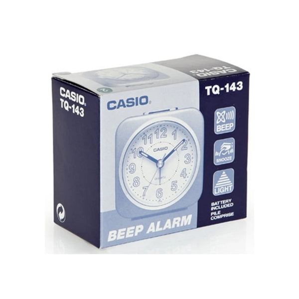 Casio Analog Alarm Clock With Light TQ-143S-1DF for Desk Top / Table / Bedside