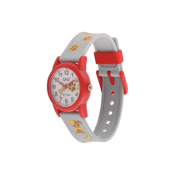 Q&Q Watch by Citizen V22A-005VY Kids Analog Watch Gray Resin Strap