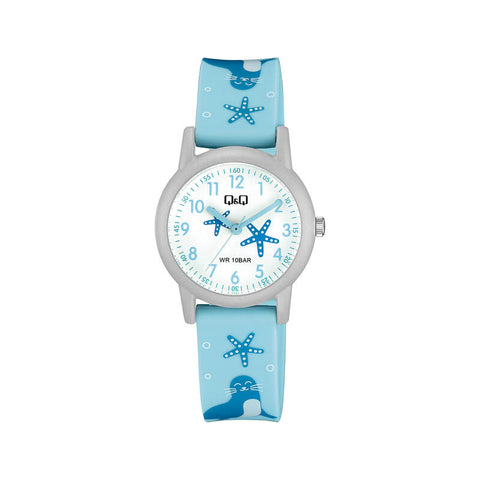 Q&Q Watch By Citizen V23A-002VY Kids Analog Watch with Blue Resin Strap