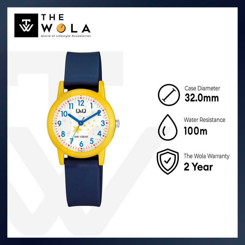 Q&Q Watch By Citizen V23A-013VY Kids Analog Watch with Blue Resin Strap