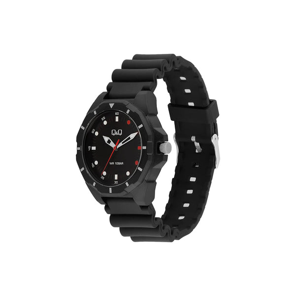 Q&Q Watch by Citizen V30A-004VY Men Analog Watch Black Resin Strap