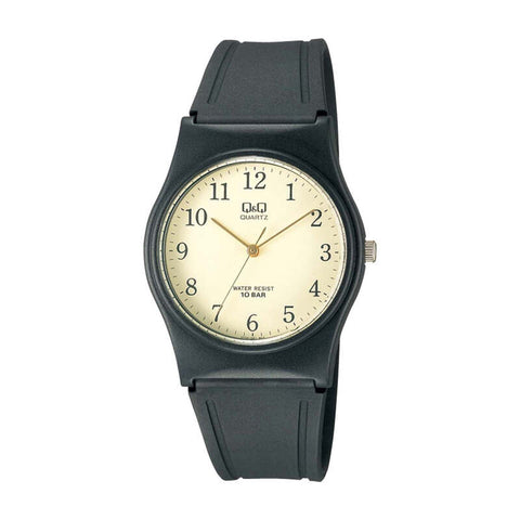 Q&Q Watch by Citizen VP34J001Y Unisex Analog Watch with Black Rubber Strap