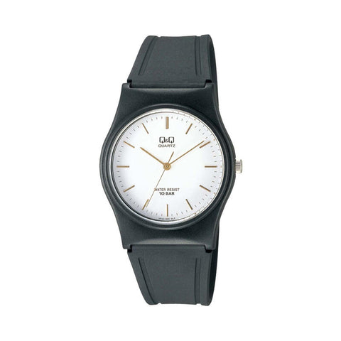 Q&Q Watch by Citizen VP34J005Y Unisex Analog Watch with Black Rubber Strap