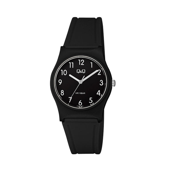 Q&Q Watch by Citizen VP34J073Y Unisex Analog Watch with Black Rubber Strap