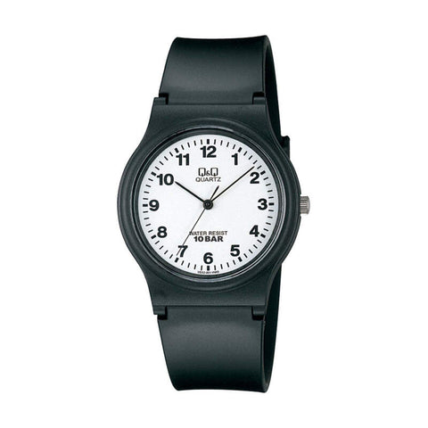 Q&Q Watch by Citizen VP46J001Y Women Analog Watch with Black Rubber Strap