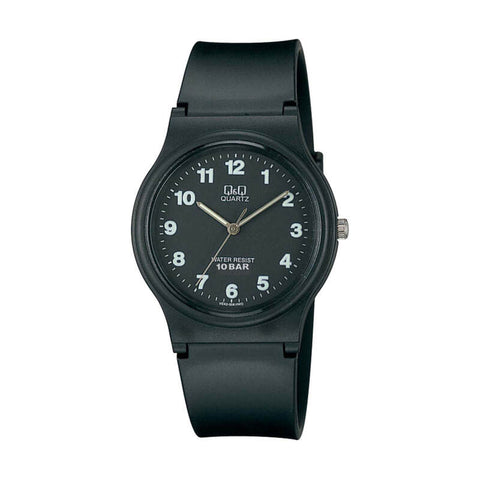 Q&Q Watch by Citizen VP46J004Y Women Analog Watch with Black Rubber Strap