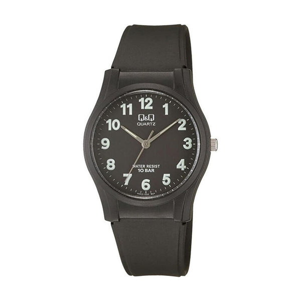 Q&Q Watch by Citizen VQ02J004Y Women Analog Watch with Black Rubber Strap