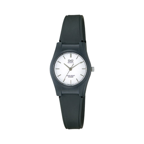 Q&Q Watch By Citizen VQ03J003Y Women Analog Watch with Black Rubber Strap