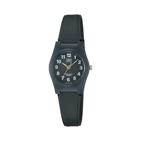 Q&Q Watch By Citizen VQ03J004Y Women Analog Watch with Black Rubber Strap