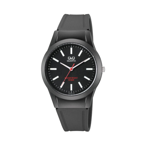 Q&Q Watch by Citizen VQ50J026Y Men Analog Watch with Black Rubber Strap