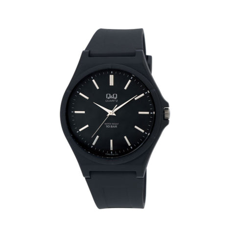 Q&Q Watch by Citizen VQ66J002Y Men Analog Watch with Black Rubber Strap