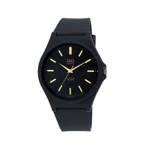 Q&Q Watch by Citizen VQ66J003Y Men Analog Watch with Black Rubber Strap