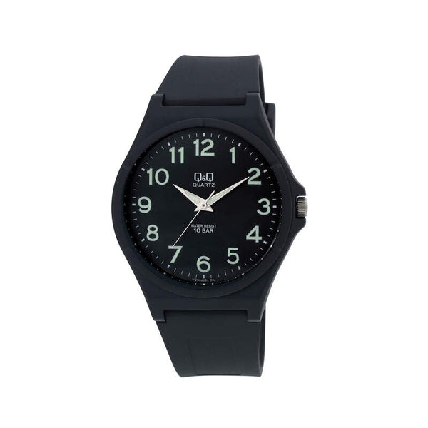 Q&Q Watch By Citizen VQ66J005Y Men Analog Watch with Black Rubber Strap