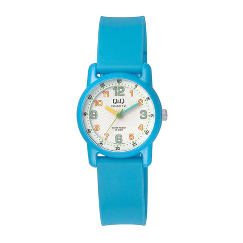 Q&Q Watch by Citizen VR41J003Y Kids Analog Watch with Blue Rubber Strap