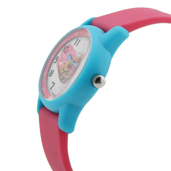 Q&Q Watch by Citizen VR41J007Y Kids Analog Watch with Red Rubber Strap