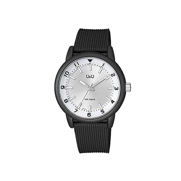 Q&Q Watch by Citizen VR52J011Y Unisex Analog Watch Black Resin Strap