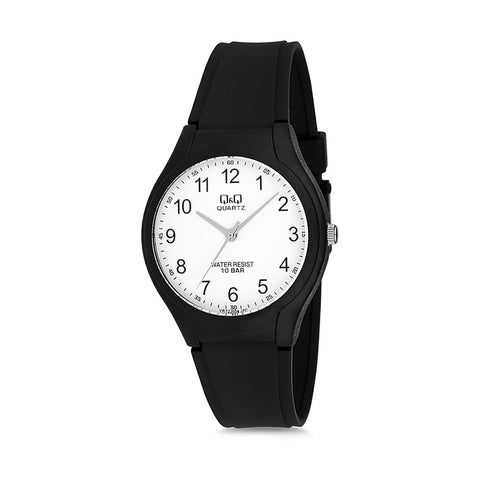 Q&Q Watch by Citizen VR72J004Y Men Analog Watch with Black Rubber Strap