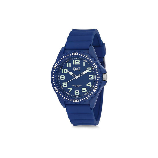 Q&Q Watch by Citizen VS16J009Y Men Analog Watch Blue Plastic Strap