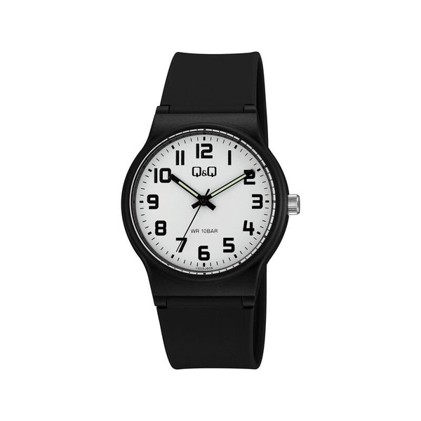 Q&Q Watch By Citizen VS50J009Y Men Analog Watch with Black Rubber Strap