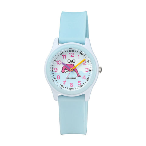 Q&Q Watch by Citizen VS59J005Y Kids Analog Watch with Blue Rubber Strap