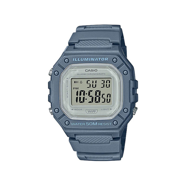 Casio Men's Digital Watch W-218HC-2AV Blue Resin Band Watch for Men