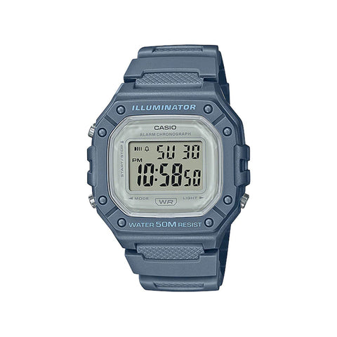 Casio Men's Digital Watch W-218HC-2AV Blue Resin Band Watch for Men