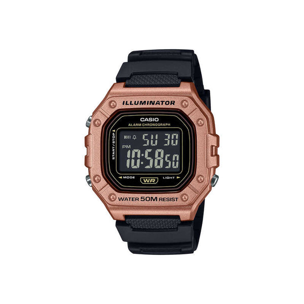 Casio Men Digital Watch W-218HM-5BV Black Resin Strap