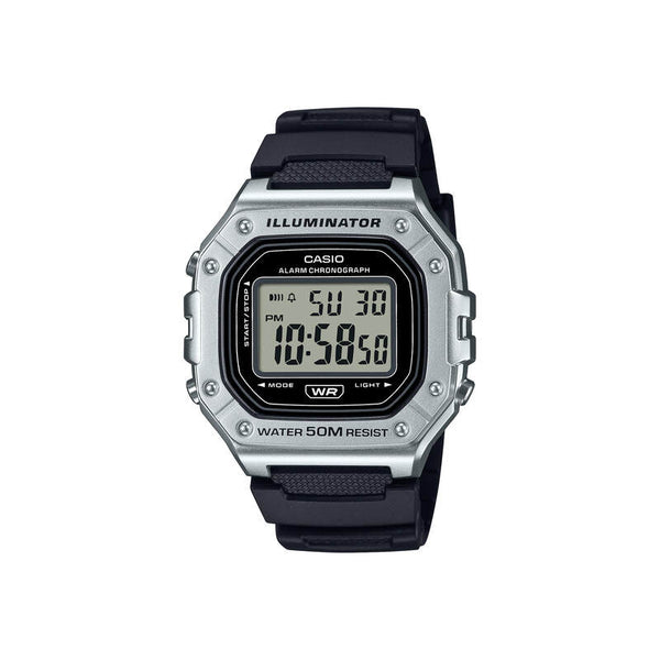 Casio Men Digital Watch W-218HM-7AV Black Resin Strap