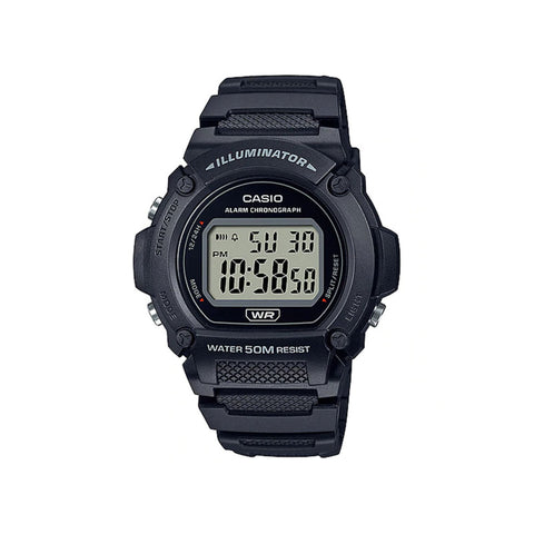 Casio Men's Digital Watch W-219H-1AV Black Resin Band Watch for mens