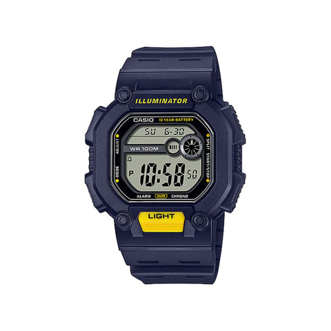 Casio Men's Digital Watch W-737H-2AV Blue Resin Band Sport Watch