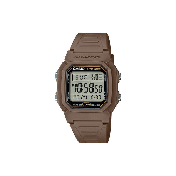 Casio Men Digital Sport Watch W-800H-5AV Brown Resin Strap