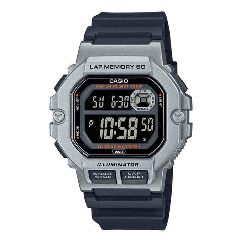 Casio Men's Digital Watch WS-1400H-1B Black Resin Strap Watch for Men