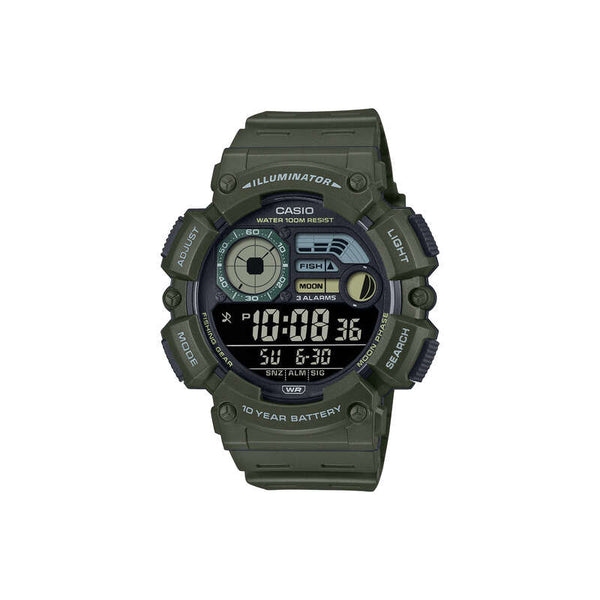 Casio Men Digital Sport Watch WS-1500H-3BV Green Resin Strap