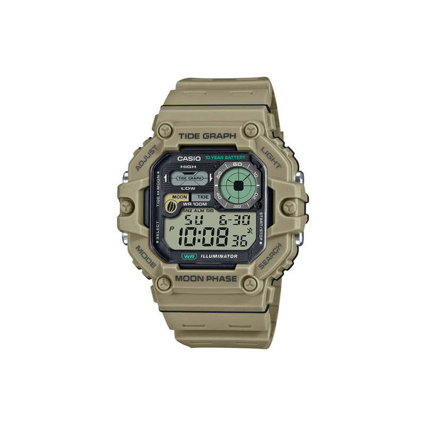 Casio Men's Digital Watch WS-1700H-5AVDF Army Green Resin Strap Sport Watch