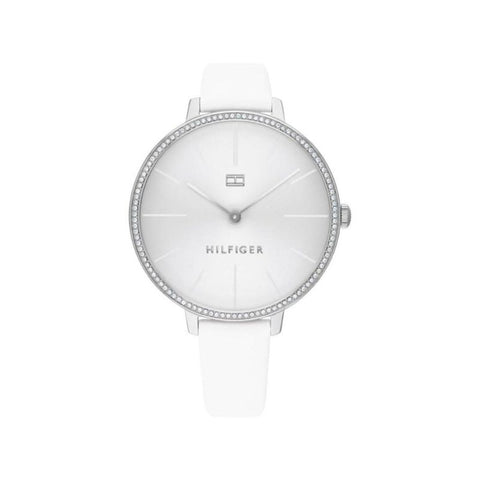 Tommy Hilfiger White Leather Ladies Slim Watch - 1782109