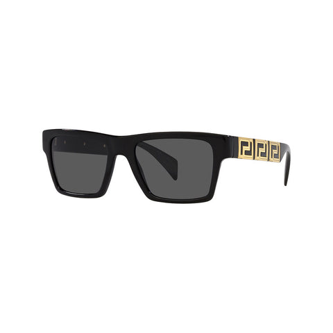 Versace Men's Rectangle Frame Black Acetate Sunglasses - VE4445F