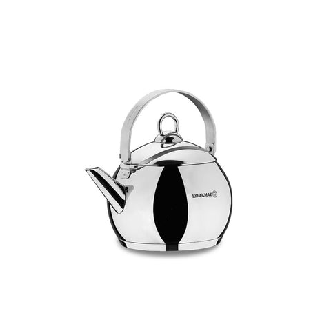 Korkmaz Tombik Teapot - 1.0L Premium Stainless Steel, Made in Turkey