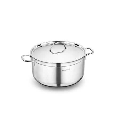 Korkmaz Alfa Stainless Steel Stock Pot (Soup Pot) - 18x10cm, Induction Compatible, Made in Turkey