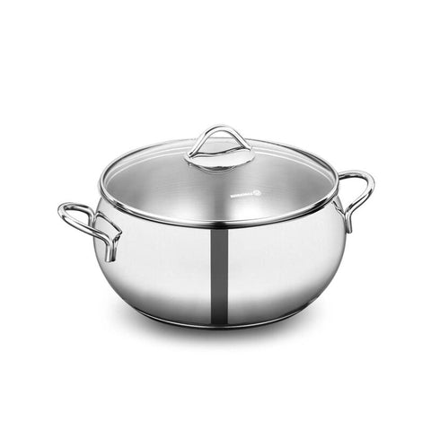 Korkmaz Tombik Stainless Steel Stock Pot (Soup Pot) - 18x10cm, Induction Compatible, Made in Turkey