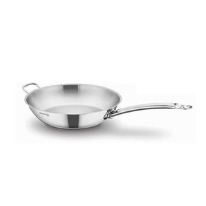 Korkmaz Proline Satin Stainless Steel Frying Pan - 40x8cm, Induction Compatible, Made in Turkey